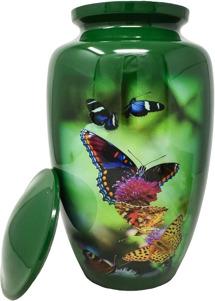 Butterfly Green Cremation Urn