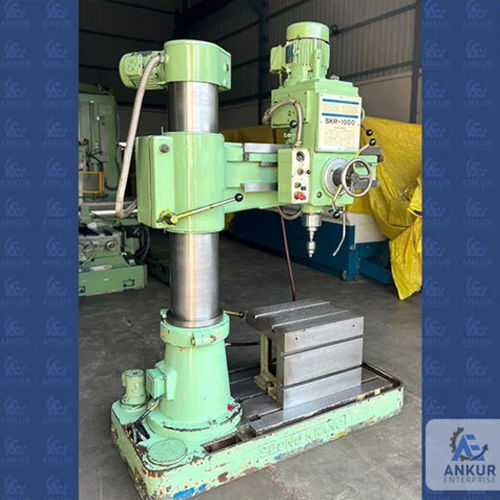 40Mm Used Radial Drill (With Table) Make Seong Kwang - Color: Green