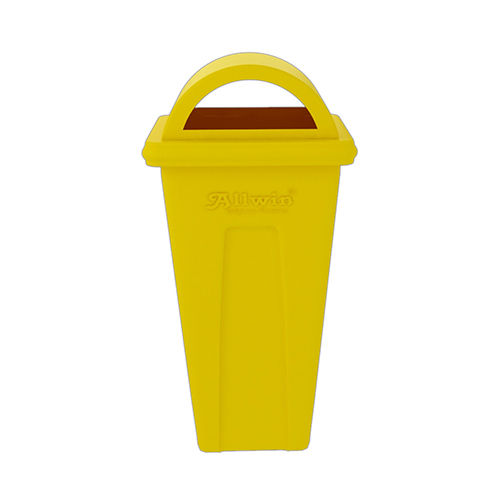 Yellow Roto Moulded Plastic Dustbin - Color: Different Available