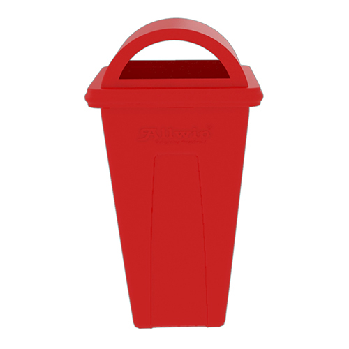 Red Roto Moulded Plastic Dustbin