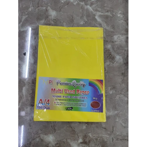 75 Gsm Color Pastel Paper Sheet - Color: Yellow