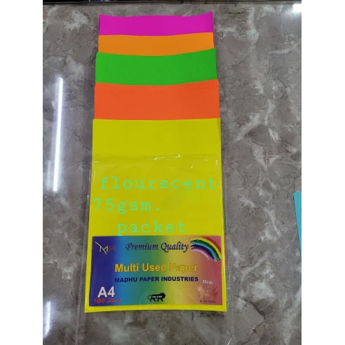 A4 Flourscent Paper - Color: Multicolour