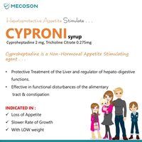 Cyproheptadine HCL 2mg Tricholine Citrate 275Mg Syrup