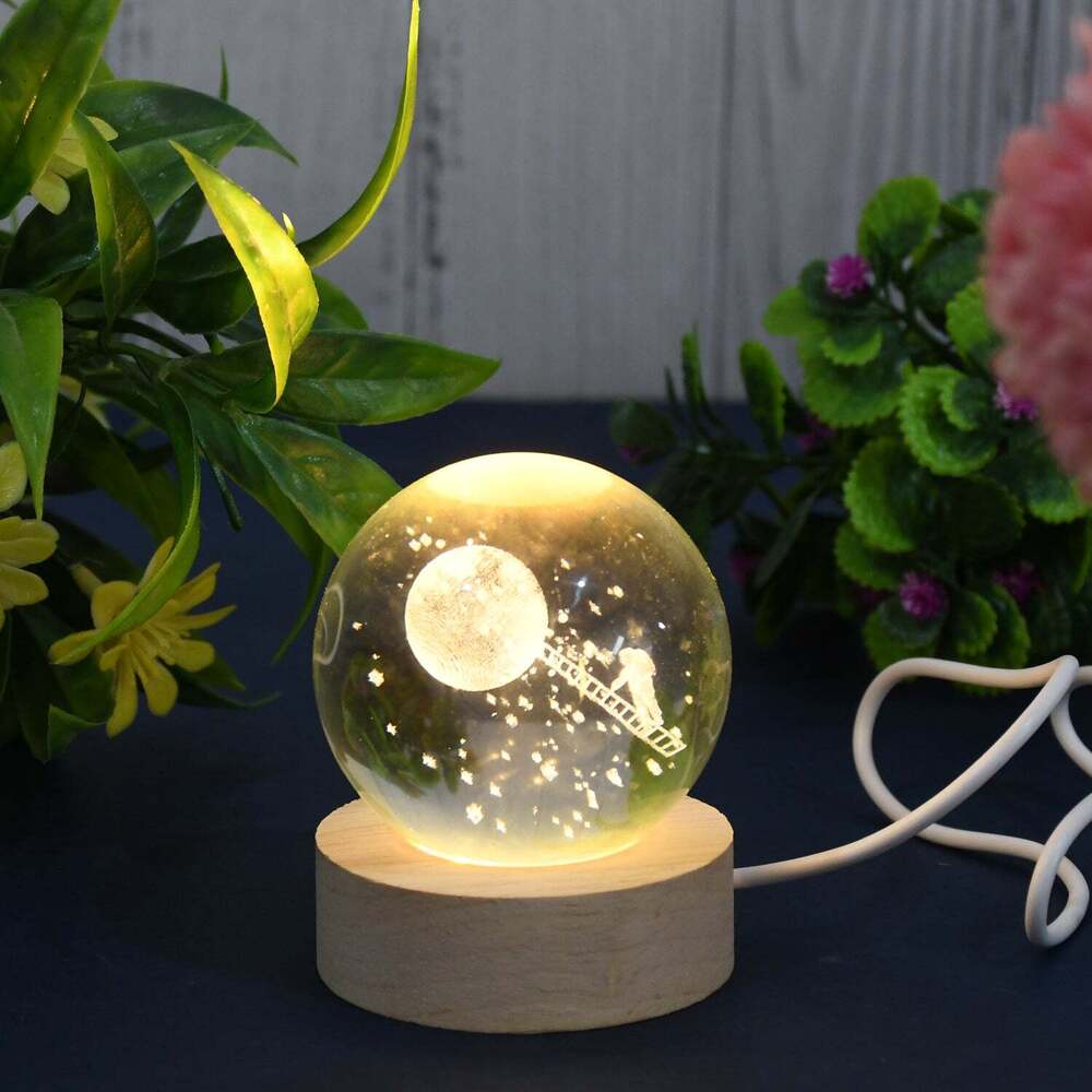 3d Crystal Ball Lamps With Bases