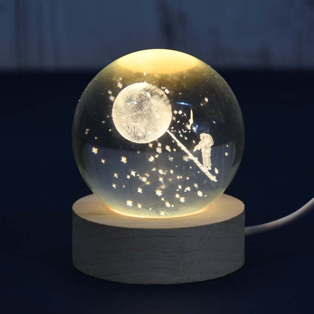 3d Crystal Ball Lamps With Bases