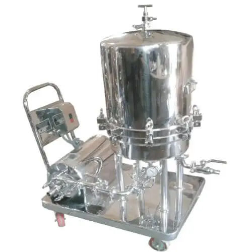 Zero Hold Up Sparkler Filter Press - Material: Stainless Steel