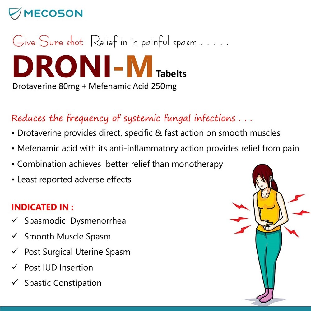 Drotaverine Hydrochloride And Mefenamic Acid Tablets General Medicines