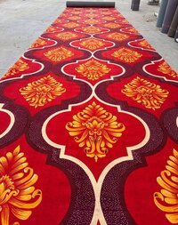Carpet Mat - Nylon, 1.5m Wide, Variable Length, Red Color , 10mm Thickness, 5mm Pile Height, Ideal For Events And Walkways