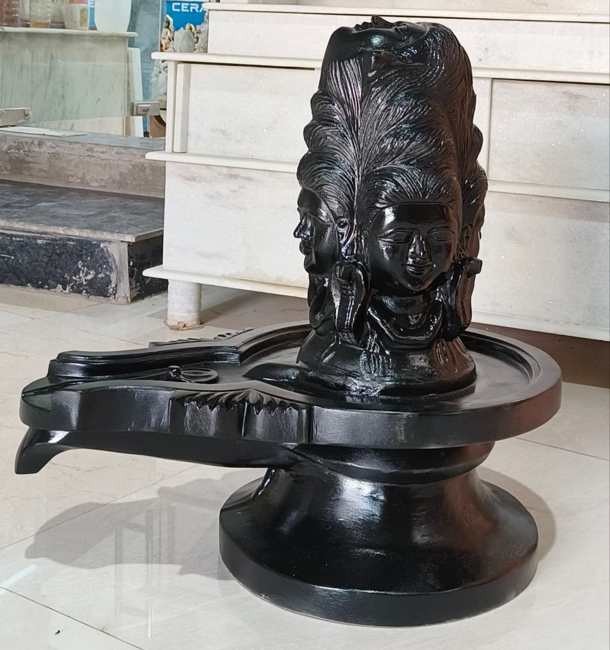 Black Marble Panchmukhi Shivling