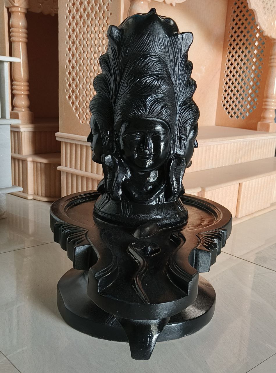 Black Marble Panchmukhi Shivling