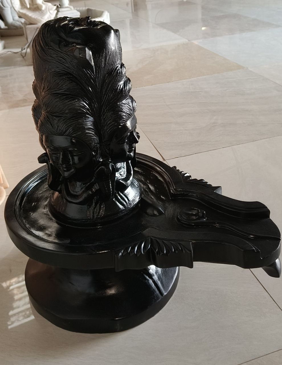 Black Marble Panchmukhi Shivling