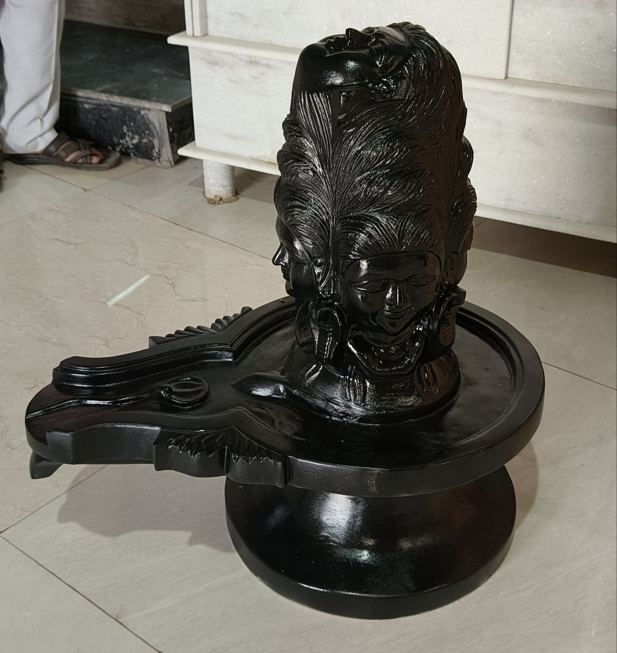 Black Marble Panchmukhi Shivling