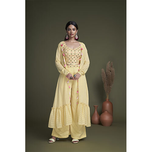 4904 Cream CO-ORDS SET (ETHNIC)