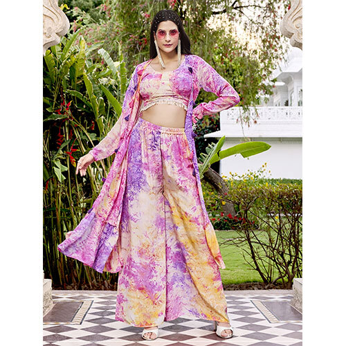 4953 Purple CO-ORDS SET (ETHNIC)