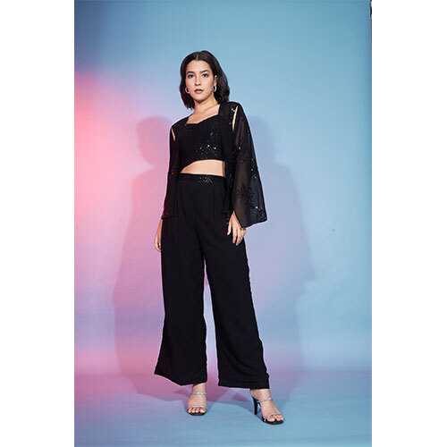 4993 Black CO-ORDS SET (ETHNIC)