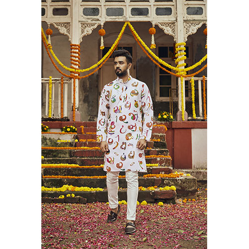 2133 White NAVRATRI KURTA