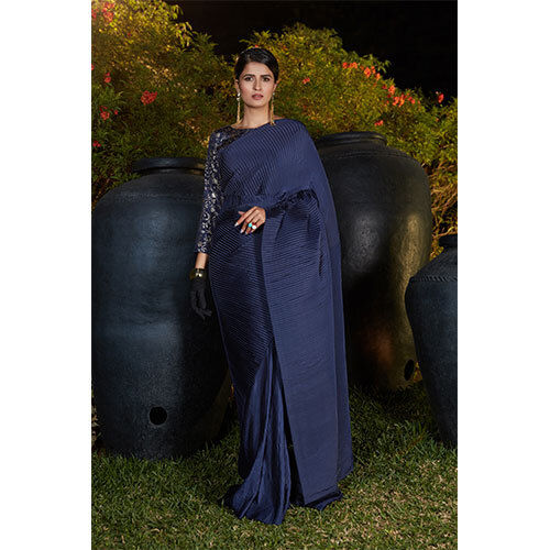 4506 Ladies Sarees - Color: Navy Blue