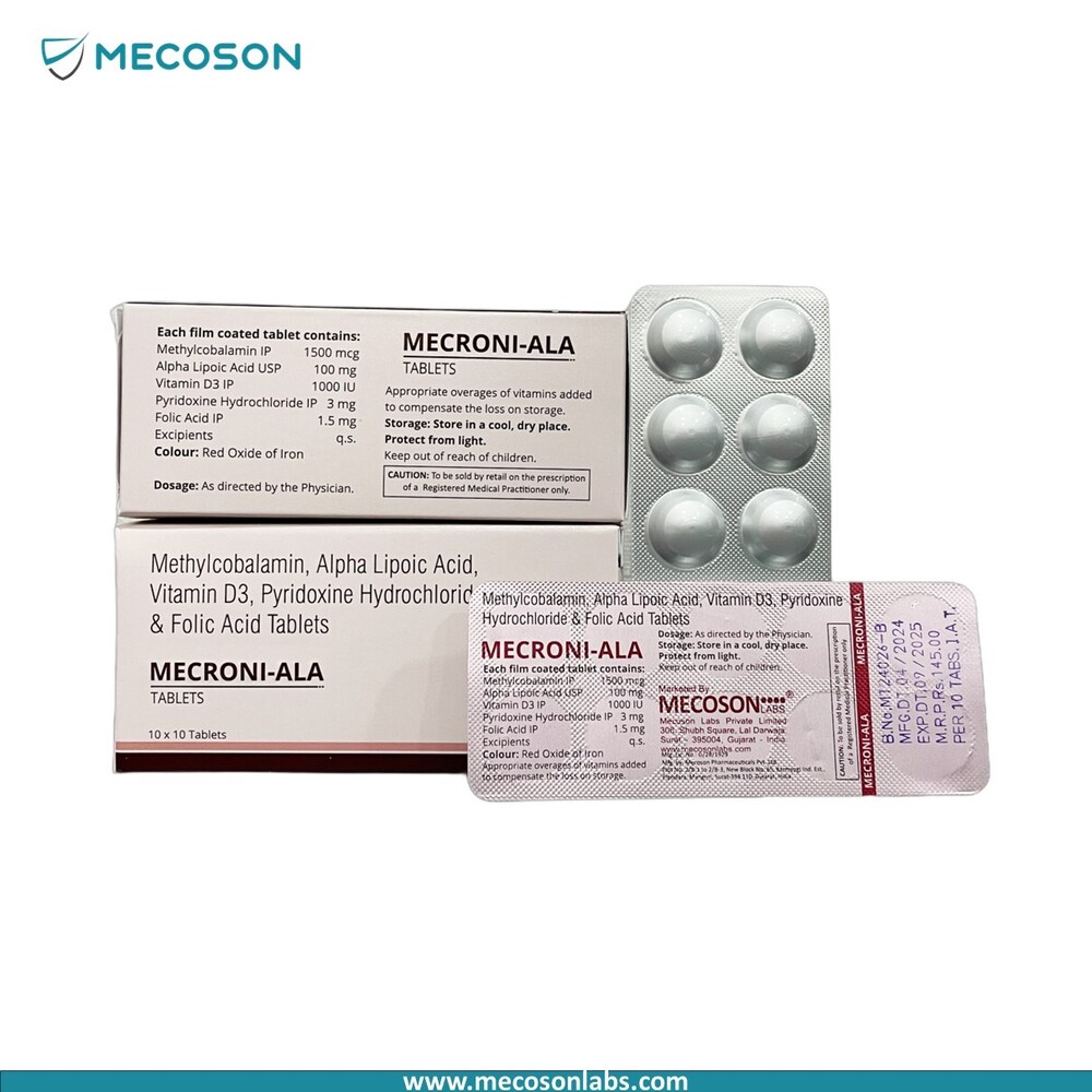 Methylcobalamin 1500mcg Alpha Lipoic Acid 100 Mg Vitamin D3 1000iu Pyridoxine 3mg Folic Acid 1.5mg Tab