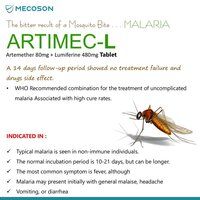 Artemether 80mg Lumefantrine 480mg tab