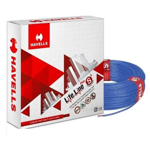 Havells Life Line Plus S3 Hrfr Cable - Color: Blue