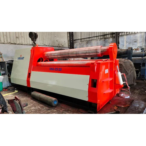 Hydraulic With Pre Pinching Type Plate Rolling Machine - Color: Red & White