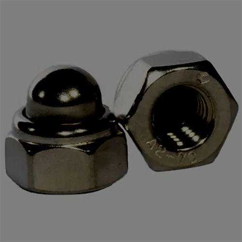 Stainless Steel Dome Nut - Color: Silver