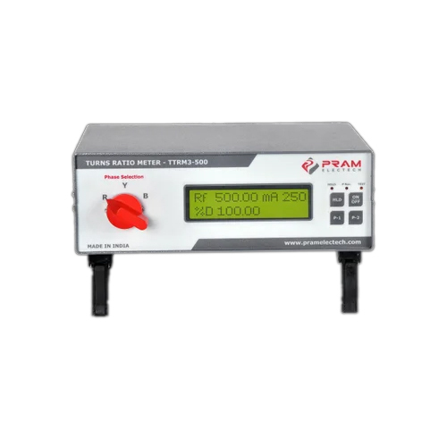 TTRM3-500 Transformer Ratio Meter - Aluminum, 170mm x 210mm x 87mm, 500TR Range, 0.1% Accuracy, Digital Display, 5kg Weight | Industrial Application