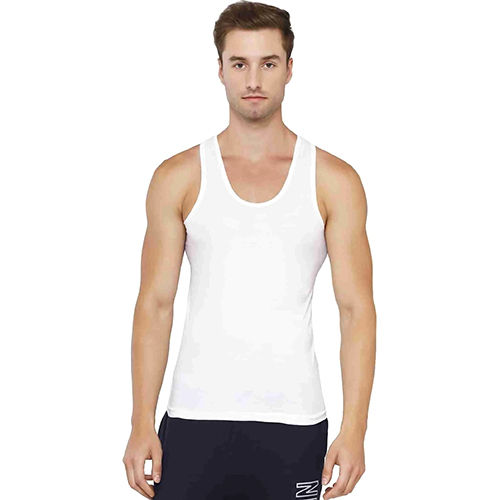 Mens White Vest - Fabric Type: Organic Cotton