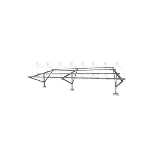 Single Pole Solar Ground Mounting Structure - Color: Silver