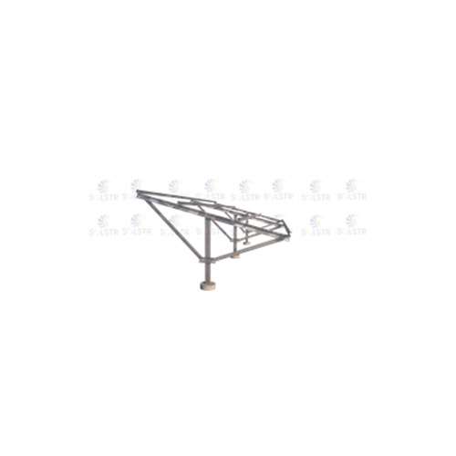 Single Pole Solar Ground Mounting Structure - Aluminium, Customised Foot (Ft) | Silver Finish, 3 Cell Capacity For Efficient Solar Installation