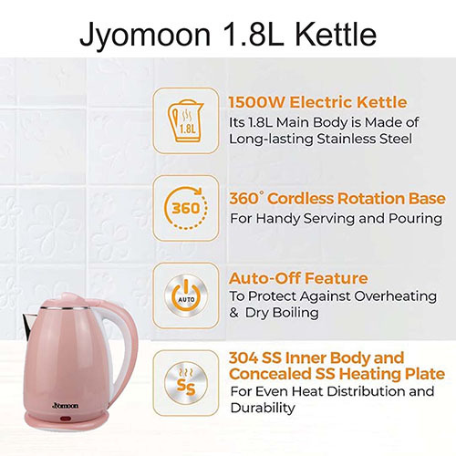JMN KT 47 Silver Electric Kettle