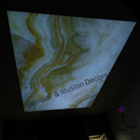 Wood Texture Stretch Ceiling - Color: Brown