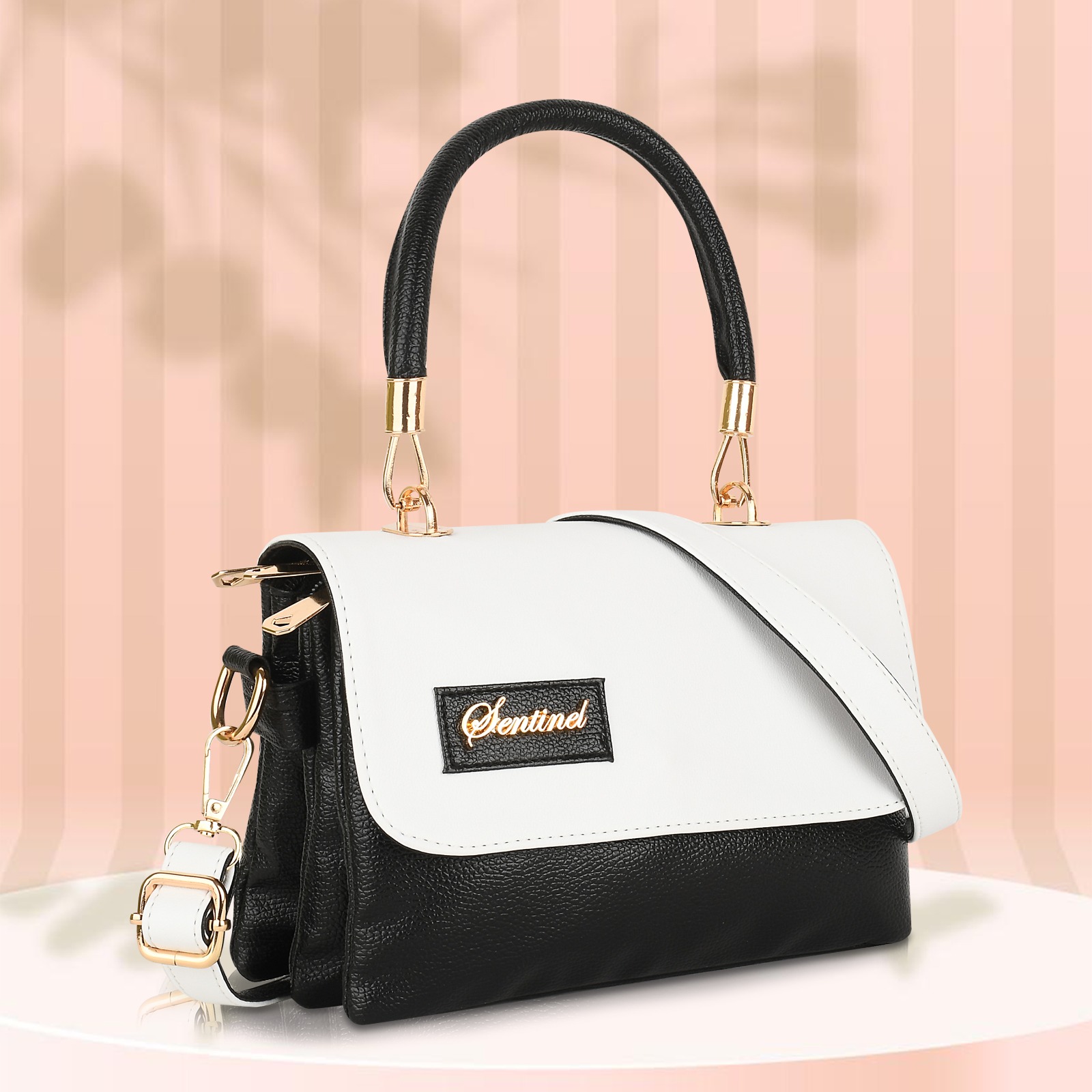 Sentinel Top Handle Women Sling Bag - Color: Black