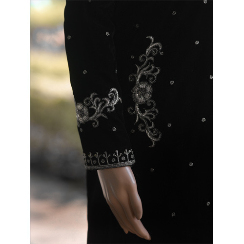 Velvet Suit With Hand Embroidery