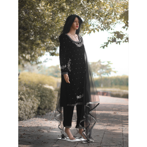 Velvet Suit With Hand Embroidery