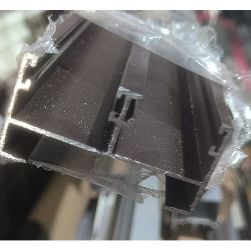 Aluminium 2 track bottom power coating section