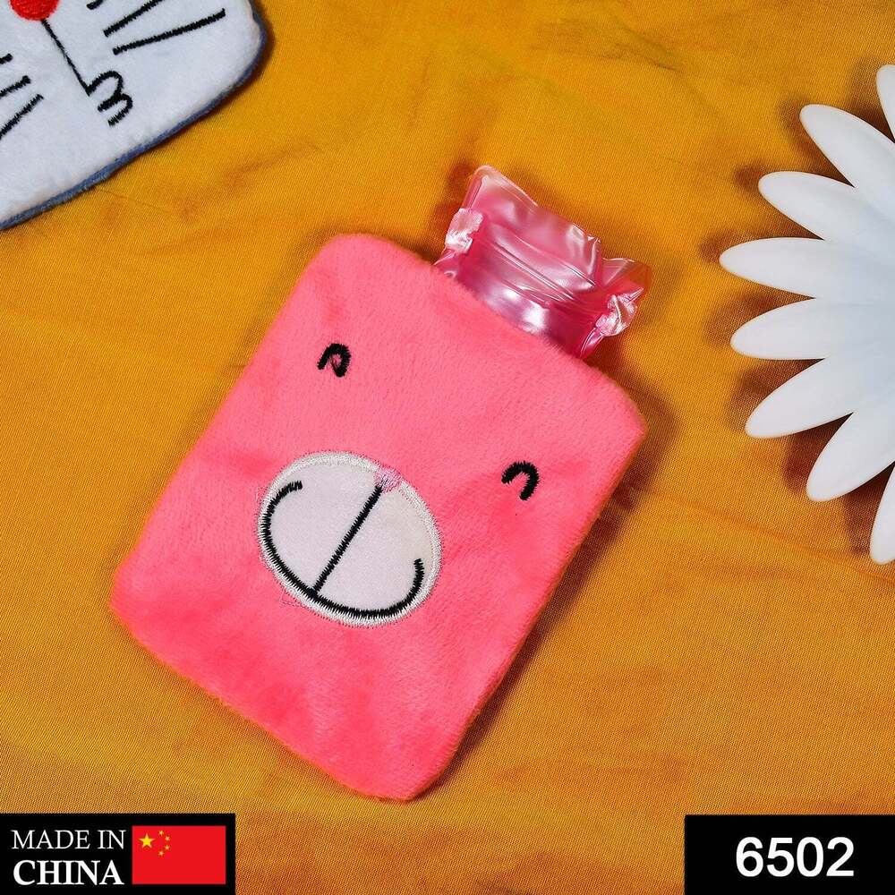 Pink small Hot Water Bag with Cover for Pain Reliefs