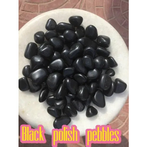 Black Polished Pebble Stone - Artificial Stone Type: Solid Surface