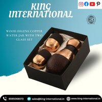 Ayurvedic Copper Water Set - 100% Pure Copper, Jar - 1.5 Liters, Glasses - 300 Ml Each | Handcrafted Design, Eco-friendly, Easy Maintenance
