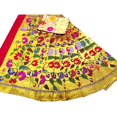 Ladies Designer Tissue Paithani Lehenga