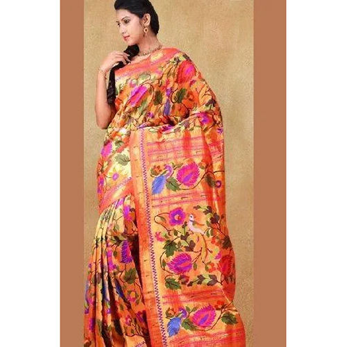 Tissue Jaal Brocade Bridal Saree - Color: Different Available