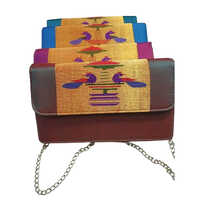 Handmade Paithani Purse - High-quality Cotton Fabric, Customized Size & Design, Moisture-proof Feature, Multiple Color Options 