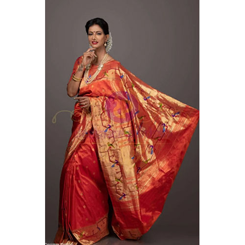 Ladies Peacock Paithani Saree - Color: Different Available