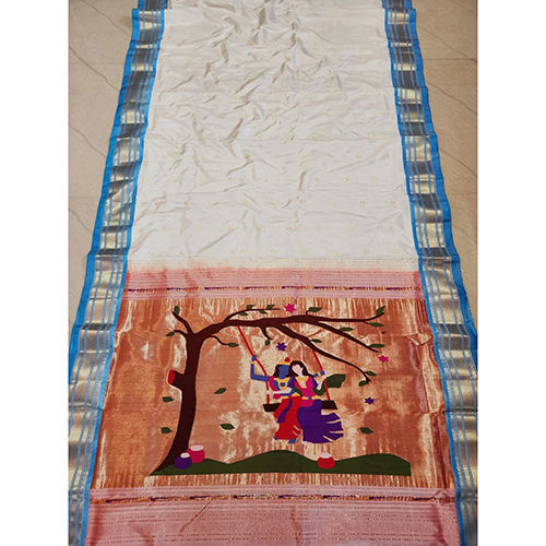 Traditional Fancy Pallu Silk Paithani Saree - Color: Different Available