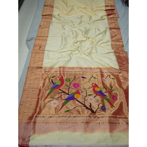 Triple  Bracket Paithani Saree - Color: Different Available