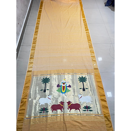 Cotton Fancy Pallu Paithani Saree