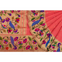 Paithani Silk Butta Pink Saree