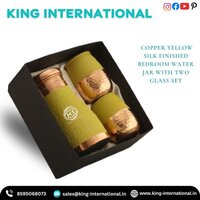 Traditional Copper Drinkware Jar Set - 1.5 Liters Jar, 300 Ml Glasses , Handcrafted Pure Copper With Intricate Detailing And Eco-friendly Design