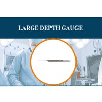 Large Depth Gauge - Stainless Steel, Standard Size | Polished, Reusable, Manual Measuring, Waterproof, Sterilized