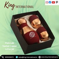 Pure Copper Drinking Jar Set - 100% Pure Copper, Jar 1.5 Liters, Glasses 300 Ml Each | Handcrafted, Naturally Antimicrobial, Eco-friendly